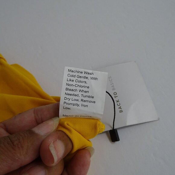 Shein Curve Basics Yellow Bodycon 3/4 Sleeve Dress Women Size OXL 12 NEW - Picture 6 of 11